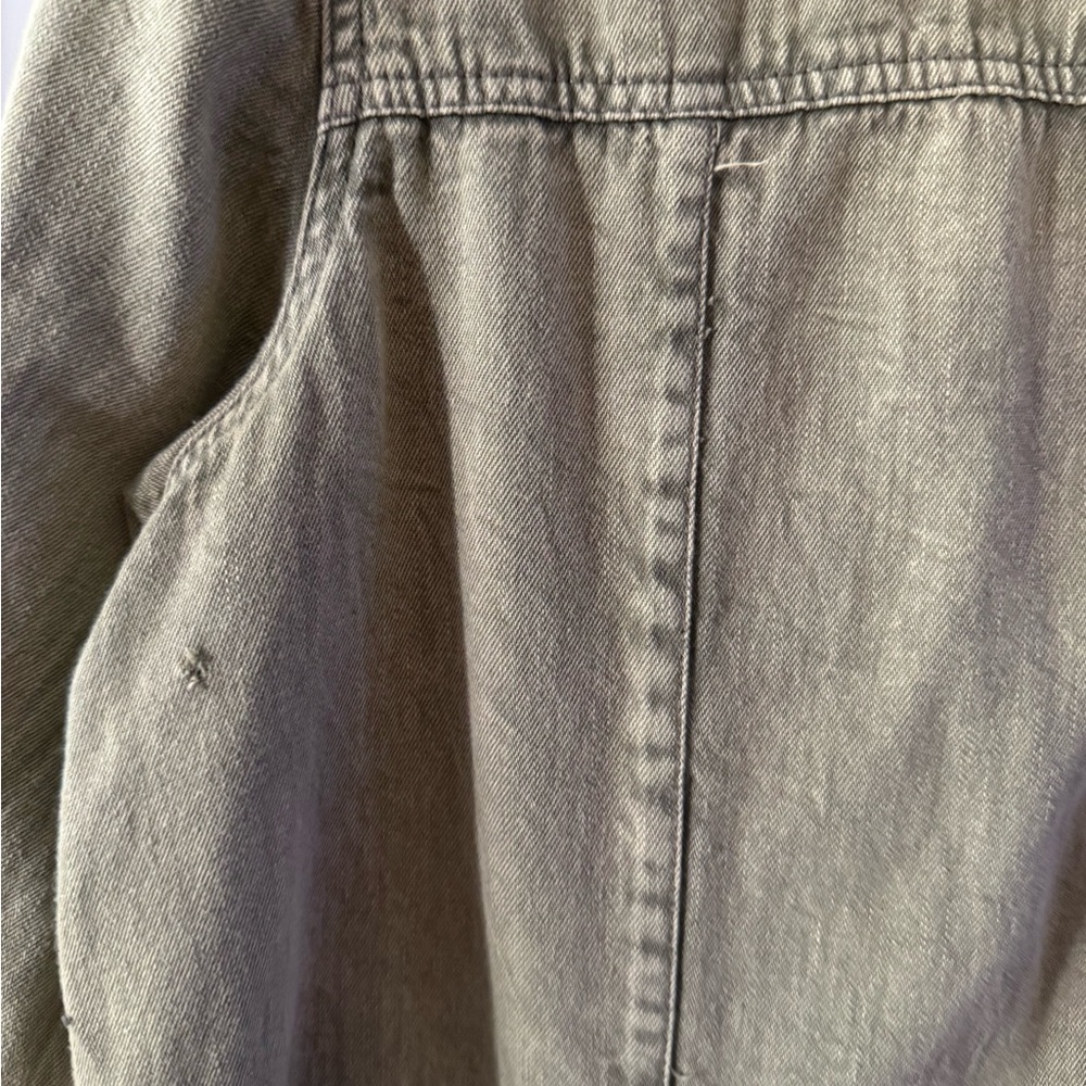 Free People Jumpsuit Olive Wash Denim Medium - Picture 11 of 11